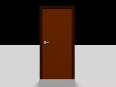 3D Door  Low-poly 3D model