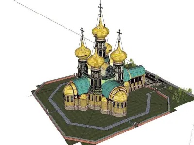 Architecture-Religion-God-Culture-Temple-053 russian orthodox... 3D model