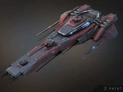 Templar Frigate Low-poly 3D model