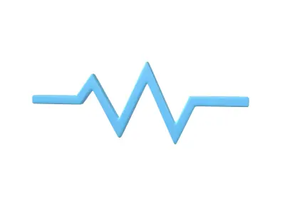 Pulse Symbol v2 002 Low-poly 3D model