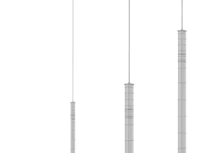 Flute LED Mini Pendant by CWI Lighting 3D model