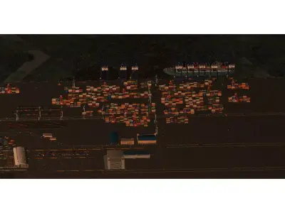 container port 3D model