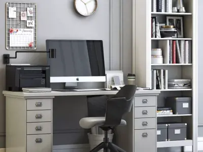 Office workplace 10 3D model