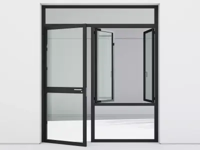 Aluminium door 313 3D model