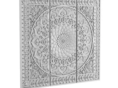 Decorative Ceiling Tile 3D model 6
