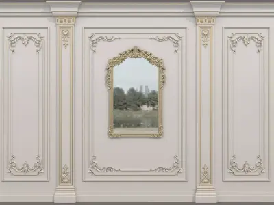 Wall Molding in Classic French style 54 3D model