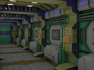 Sci Fi Corridor  3D model