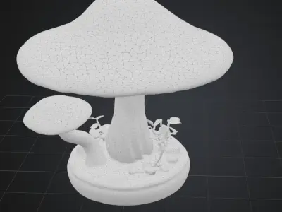 Fantasy Rainbow Mushroom - High-Detail 3D Model Free 3D model