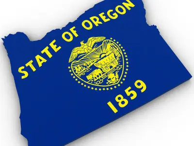 Oregon Political Map 3D model