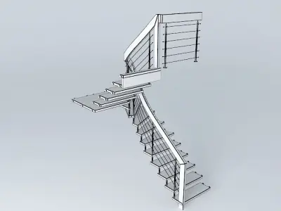 Bolt Staircase Wooden stairs Free 3D model