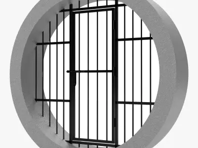 Infrastructure Structure Concrete Arched Grate 3D model