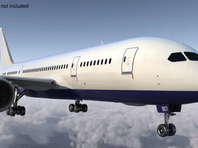  Commercial Jet Airliner Boeing 787-8 Rigged for Maya 