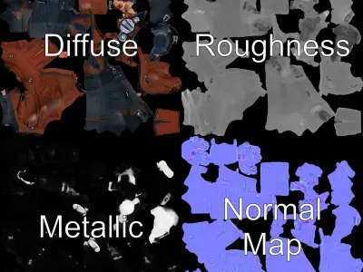 Space Pilot Rigged and Animated D Character Model Low-poly 3D model