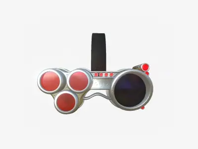 SciFi Glasses J03 Aluminum - Character Design Fashion Low-poly 3D model