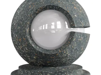 Terrazzo Multicolor Black Texture