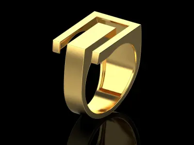 Abstract Ring N134 3D print model