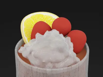 Crimson Chill Low-poly 3D model