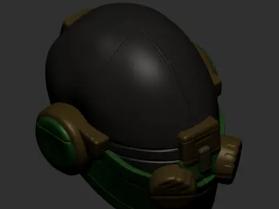 helmet high poly sculpt 3d printable ver 7 3D model 3D model