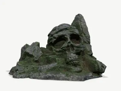 Skull Rock Low-poly 3D model get