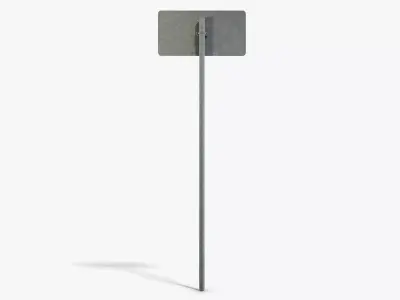 Go Left Sign Low-poly 3D model