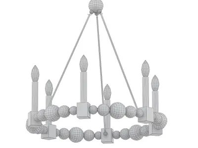 Randers Light Bead Chandelier 3D model