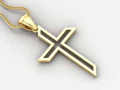Cross Light Gold 4CP042 3DM STL 3D print model
