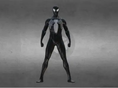 Black spiderman 3D model
