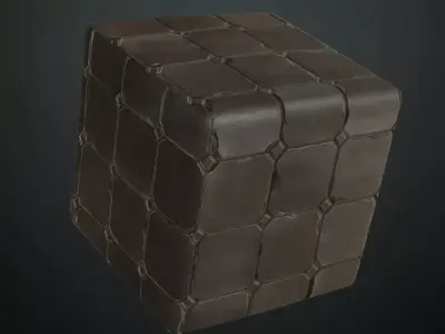 Dark Anti-Slip Studded Paving PBR Seamless Texture