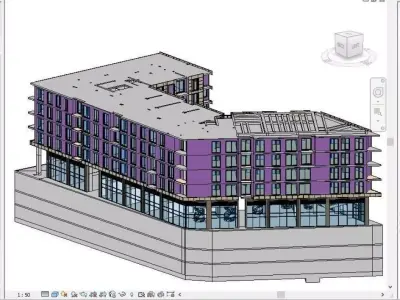 Revit Commercial High Detail Project  3D model