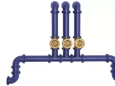 Industrial Pipes 3D model
