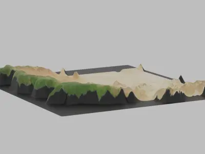 Sudan Map Country Low-poly 3D model