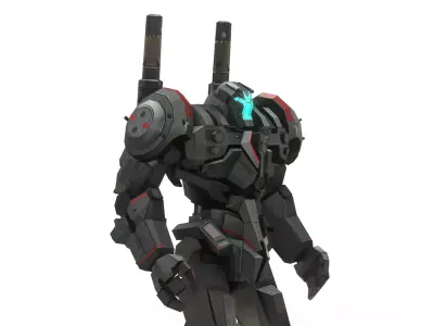 Coyote Tango Jaeger 3D Model  Pacific Rim Mark-1 Jaeger Low-poly 3D model