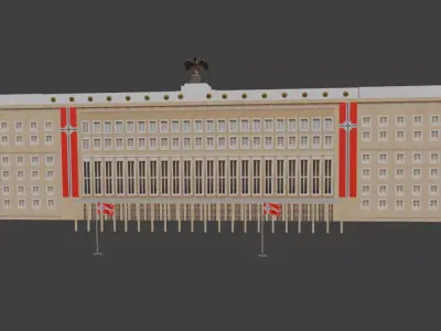 FLUGHAFEN TEMPELHOF main building  rare 3D model