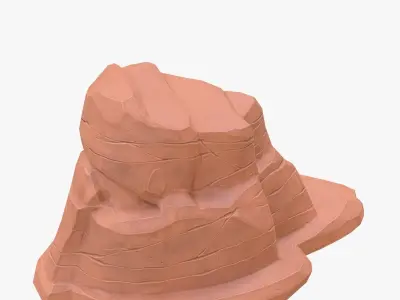 Cartoon stone 4 3D model