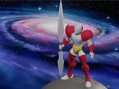 space character Low-poly 3D model