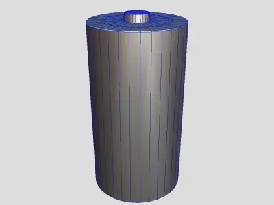 Battery C energized Low-poly 3D model