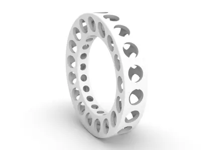 Lightweight Construction Ring  3D print model