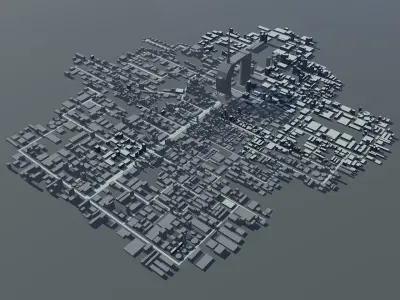 A Simple City Free 3D model