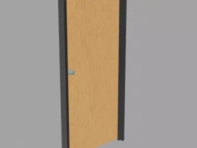 Puerta de Madera blender Free 3D model