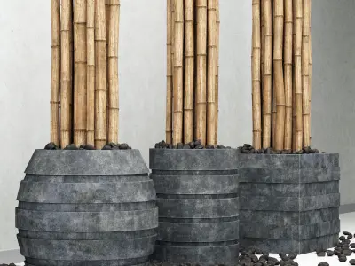 Decor of bamboo n11 3D model