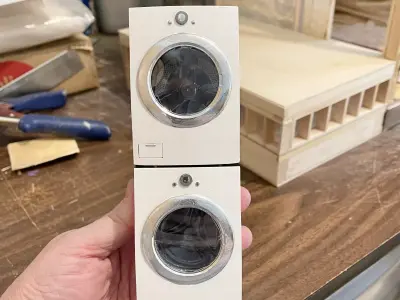 12th Scale Washer Dryer 3D Print for Dollhouse Miniatures 3D print model