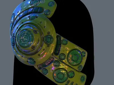 Gas mask helmet 3d model scifi Low-poly Low-poly 3D model 34