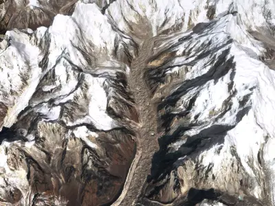 Mountain landscape Tibet Autonomous Region 3D model