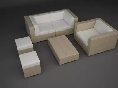 Patio Furniture Set 2 3D model