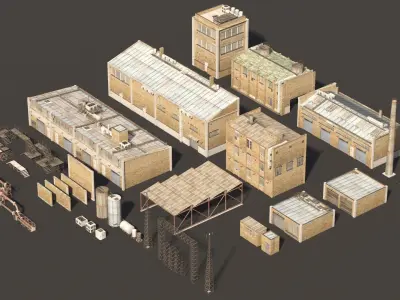 industry building kit 3D model