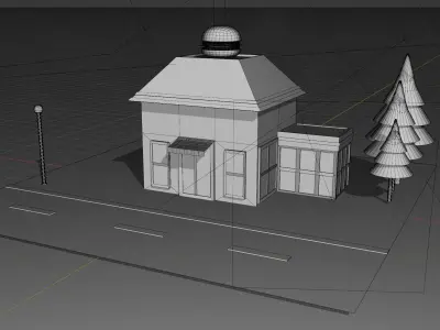 SHOP MODEL Low-poly 3D model