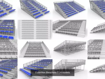 Collection Bleachers 7 3D Model Pack