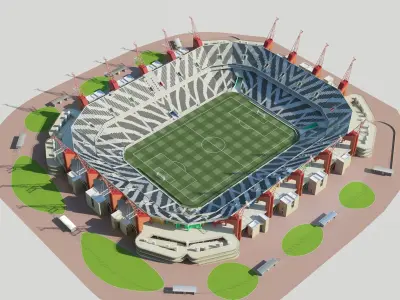 Mbombela stadium 3D model