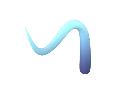 Cartoon Tentacle V1 003 Low-poly 3D model