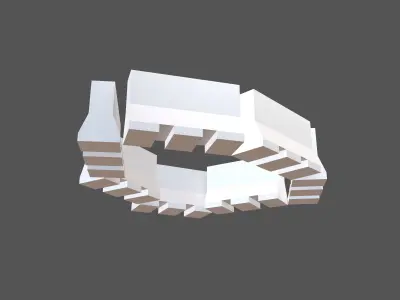 Road Barriers v4 001 Low-poly 3D model